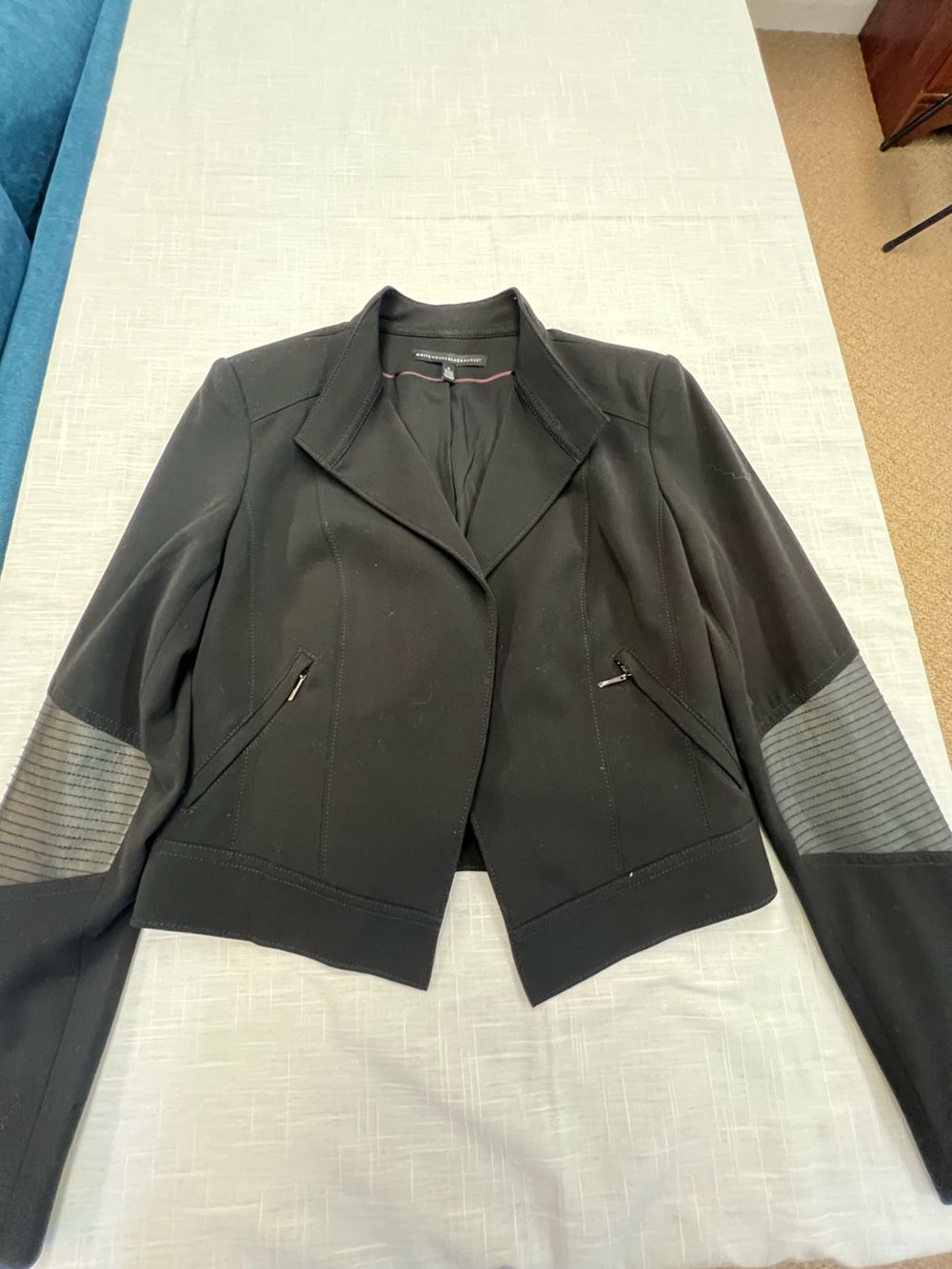 WHBM Black Open Moto Jacket